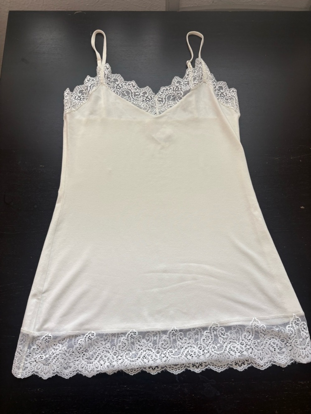 Only Hearts Ivory Lace-Trim Slip Camisole